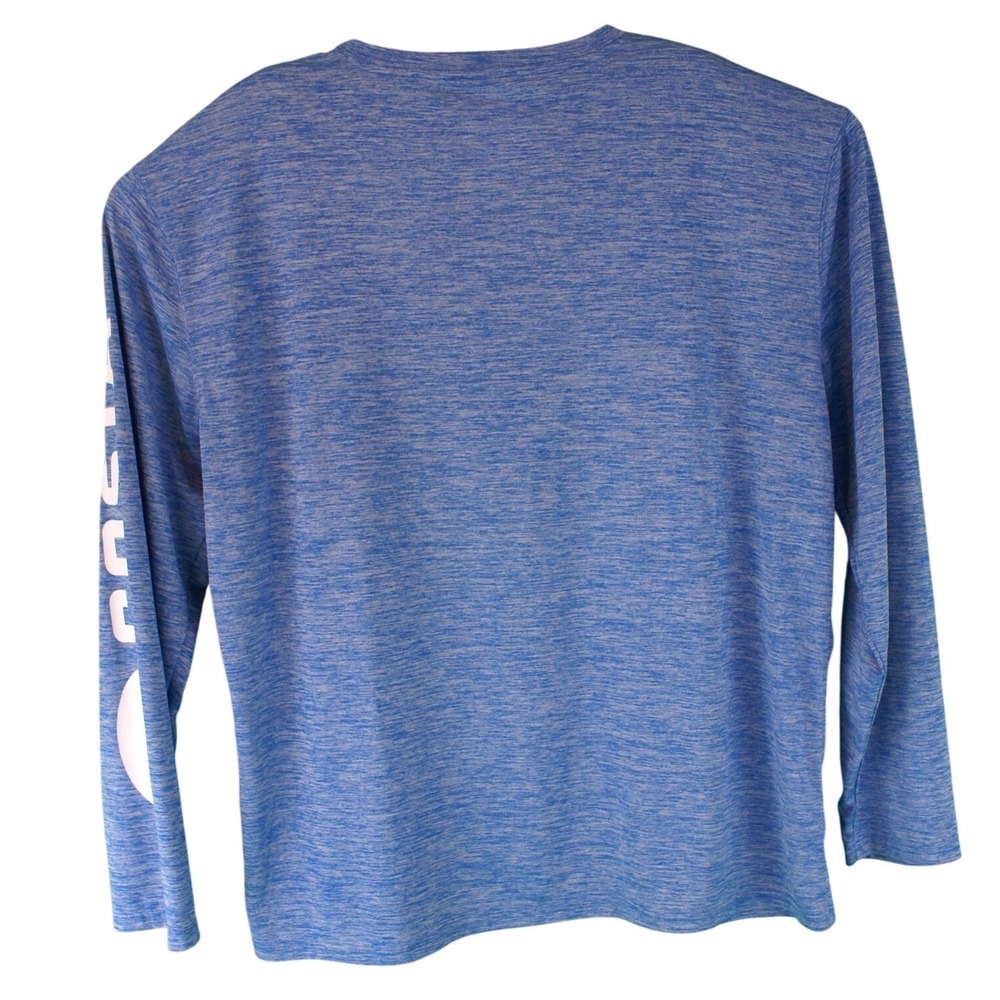 Costa Del Mar Mens XXL Blue Heathered Long Sleeve Performance Shirt Logo Fishing - Picture 6 of 9
